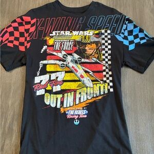 Star Wars Black Tee with Red and Blue Graphics